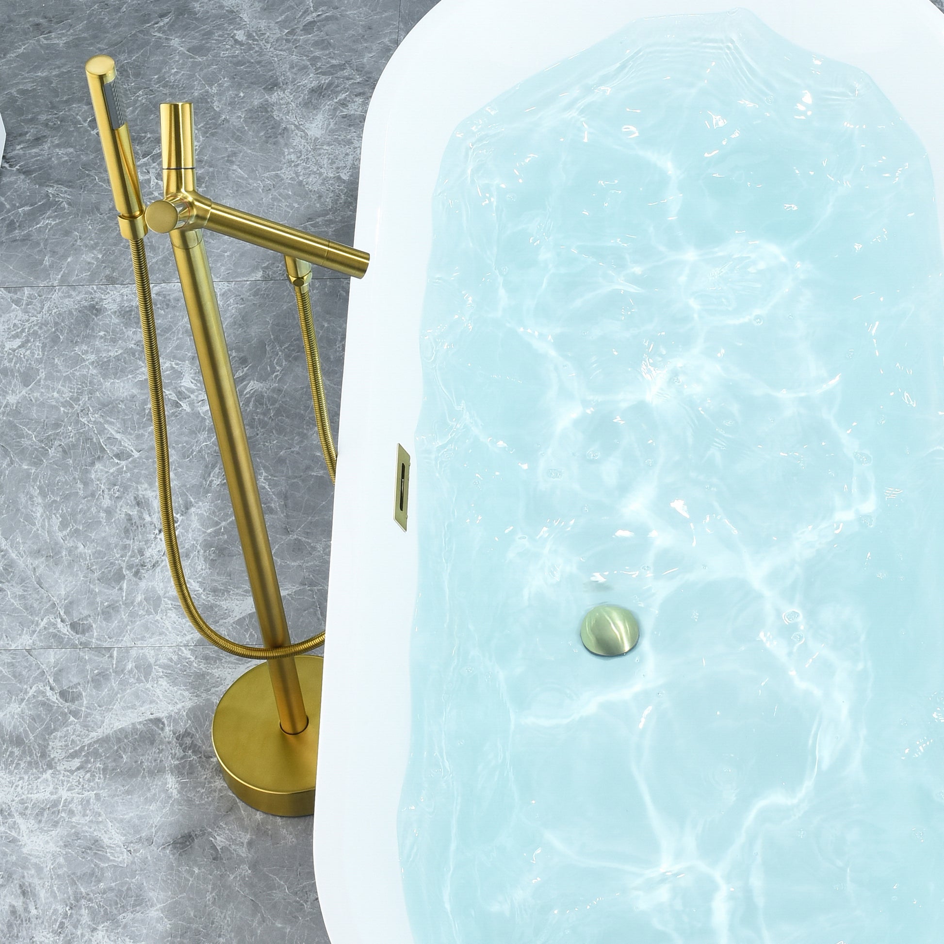 Sleek, Contemporary Oval Design Freestanding Bathtub by Altair