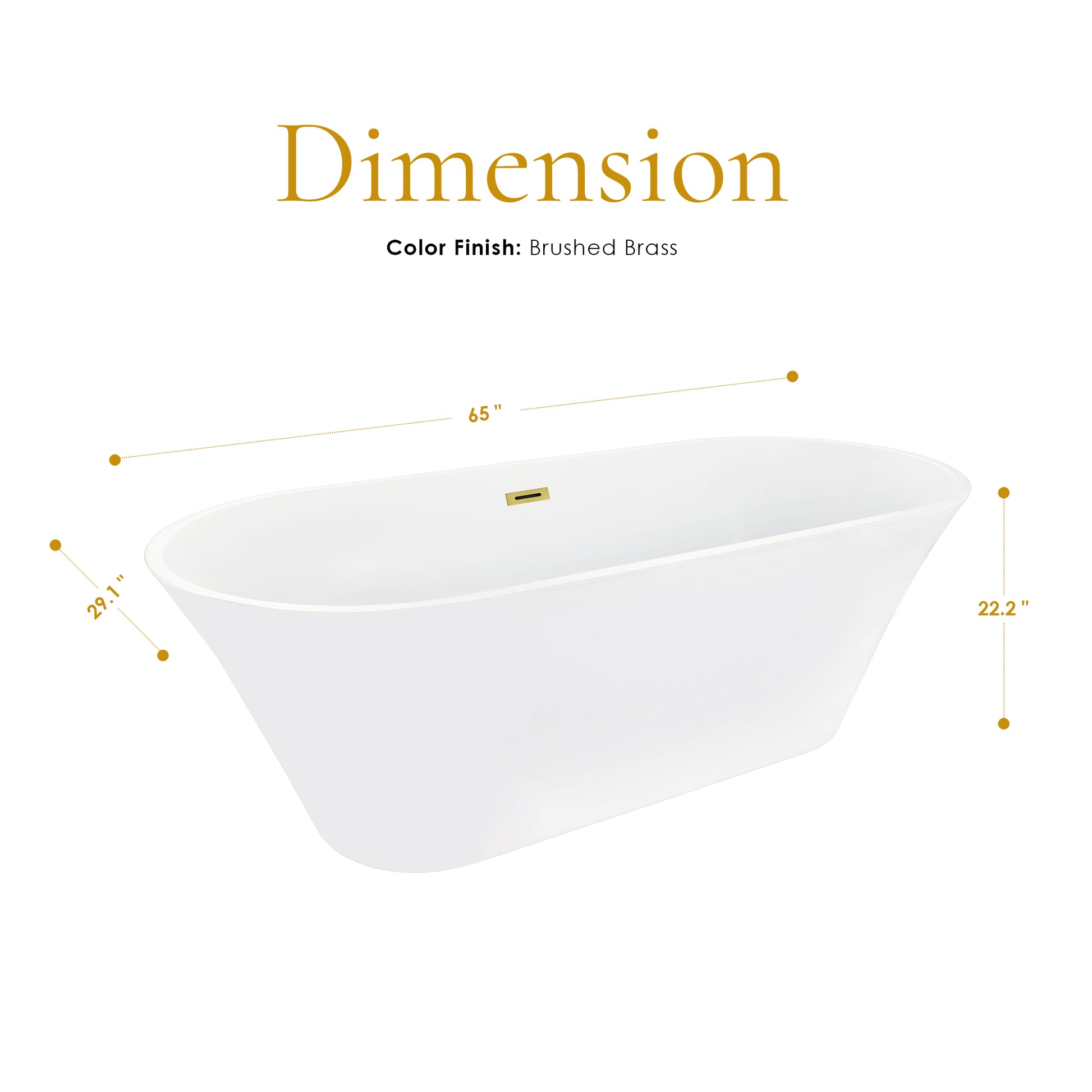 Sleek, Contemporary Oval Design Freestanding Bathtub by Altair