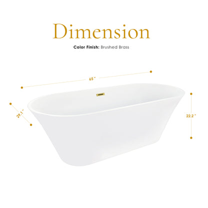 Sleek, Contemporary Oval Design Freestanding Bathtub by Altair