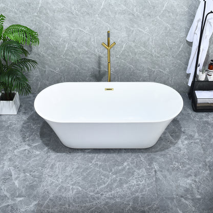 Sleek, Contemporary Oval Design Freestanding Bathtub by Altair