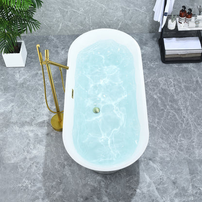 Sleek, Contemporary Oval Design Freestanding Bathtub by Altair