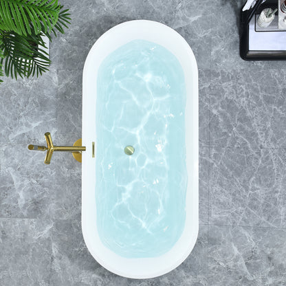 Sleek, Contemporary Oval Design Freestanding Bathtub by Altair