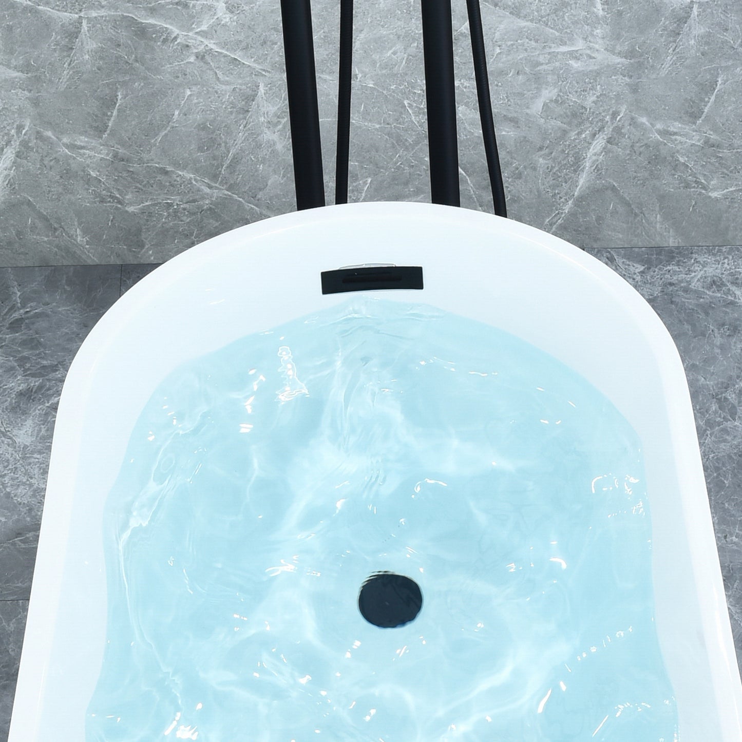 Contemporary, Single-Slipper Design Freestanding Bathtub by Altair