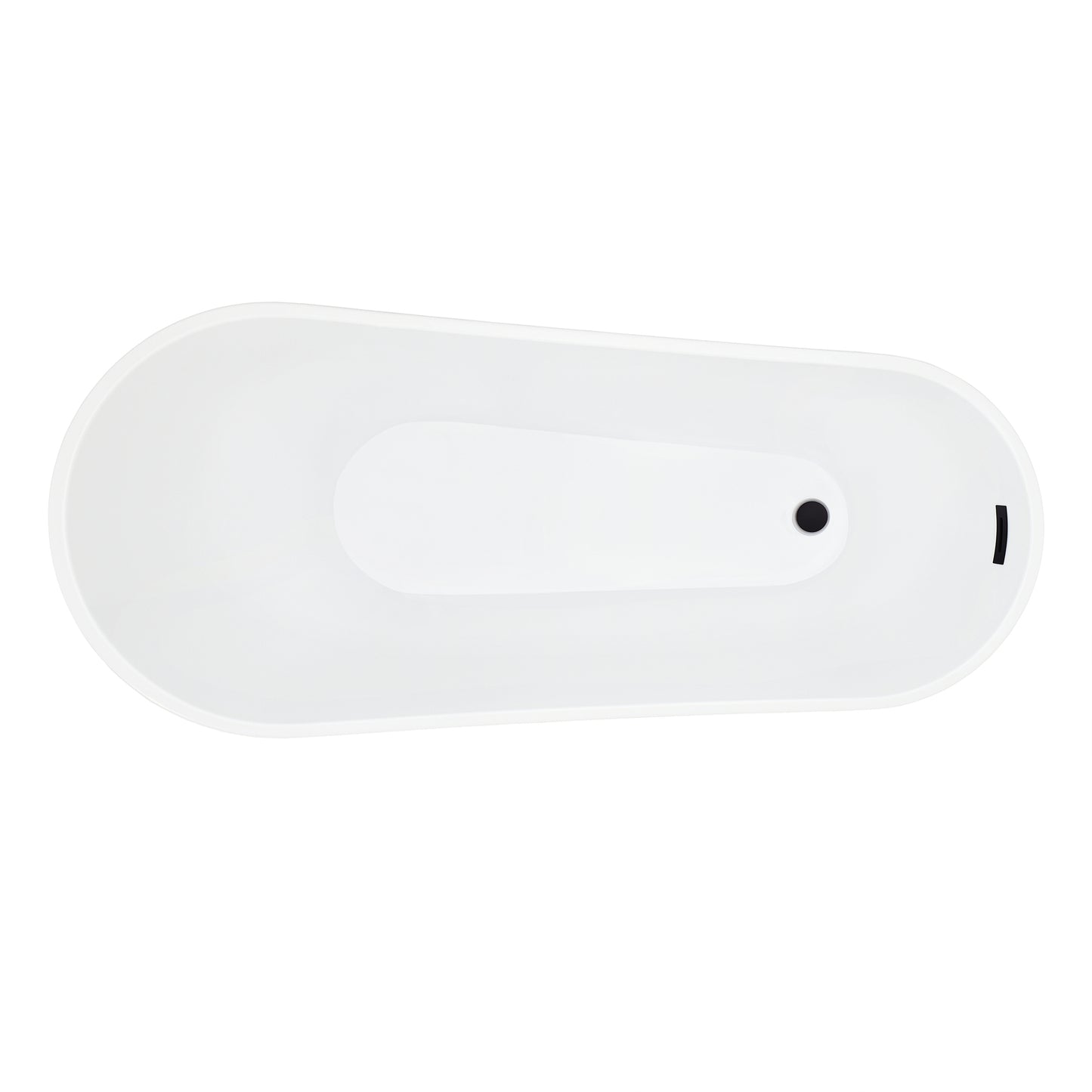 Contemporary, Single-Slipper Design Freestanding Bathtub by Altair