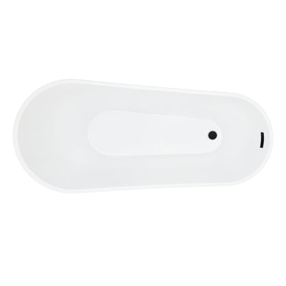 Contemporary, Single-Slipper Design Freestanding Bathtub by Altair
