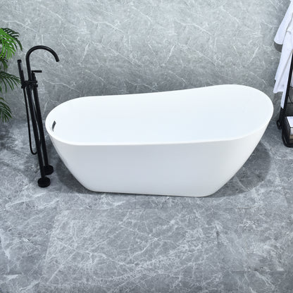 Contemporary, Single-Slipper Design Freestanding Bathtub by Altair