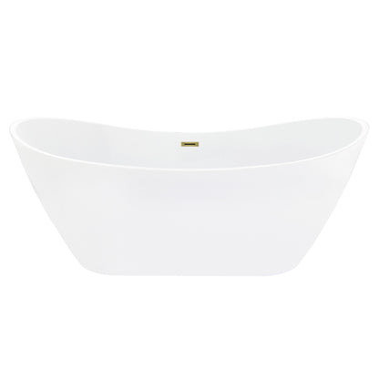 Contemporary, Double-Slipper Design Freestanding Bathtub by Altair