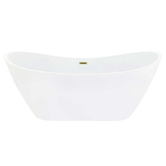 Contemporary, Double-Slipper Design Freestanding Bathtub by Altair