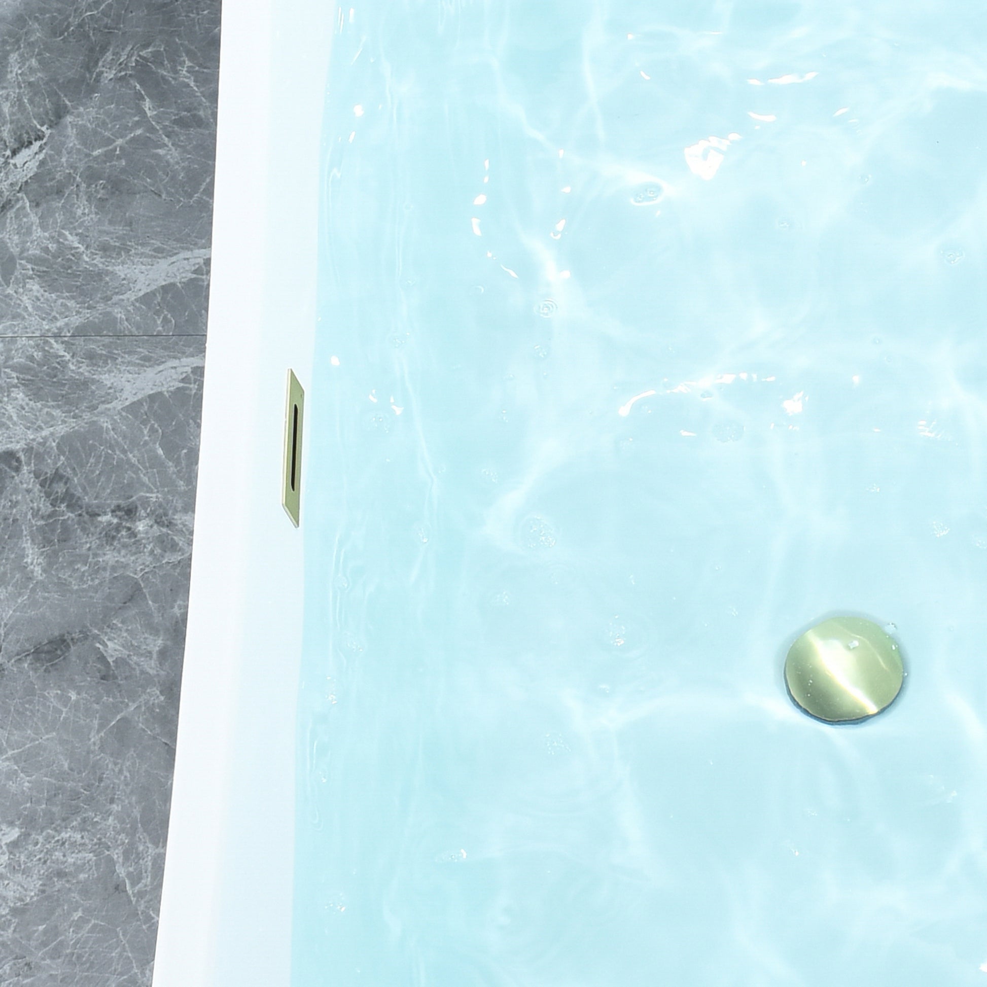 Contemporary, Double-Slipper Design Freestanding Bathtub by Altair