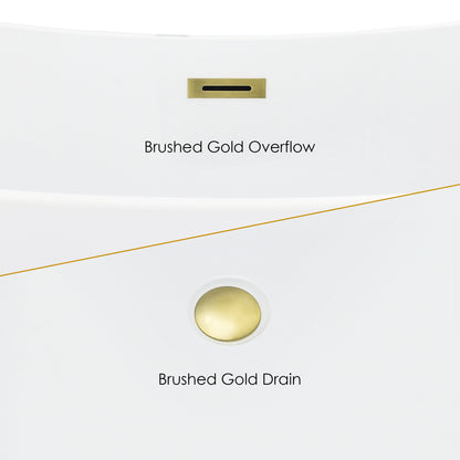 Contemporary, Double-Slipper Design Freestanding Bathtub by Altair