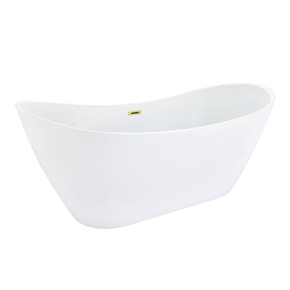 Contemporary, Double-Slipper Design Freestanding Bathtub by Altair
