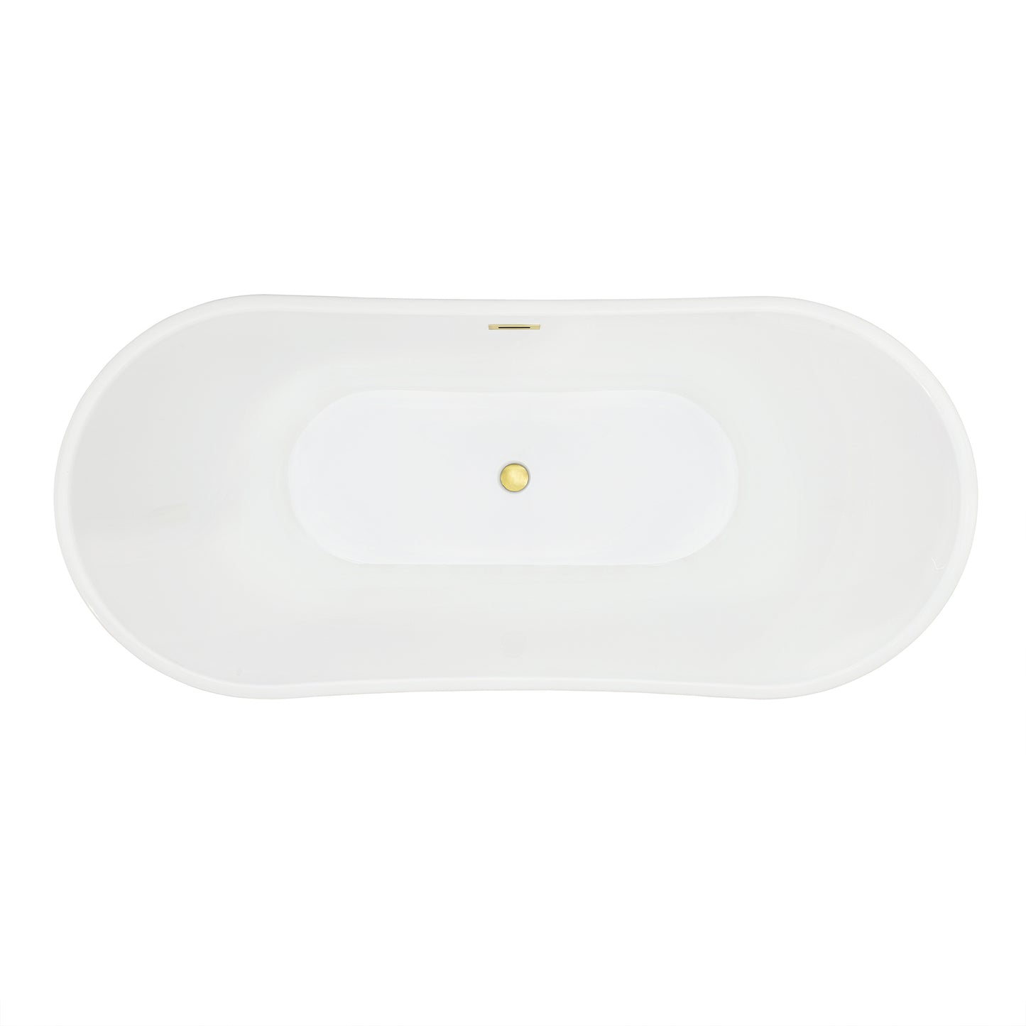 Contemporary, Double-Slipper Design Freestanding Bathtub by Altair