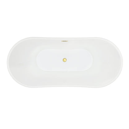 Contemporary, Double-Slipper Design Freestanding Bathtub by Altair