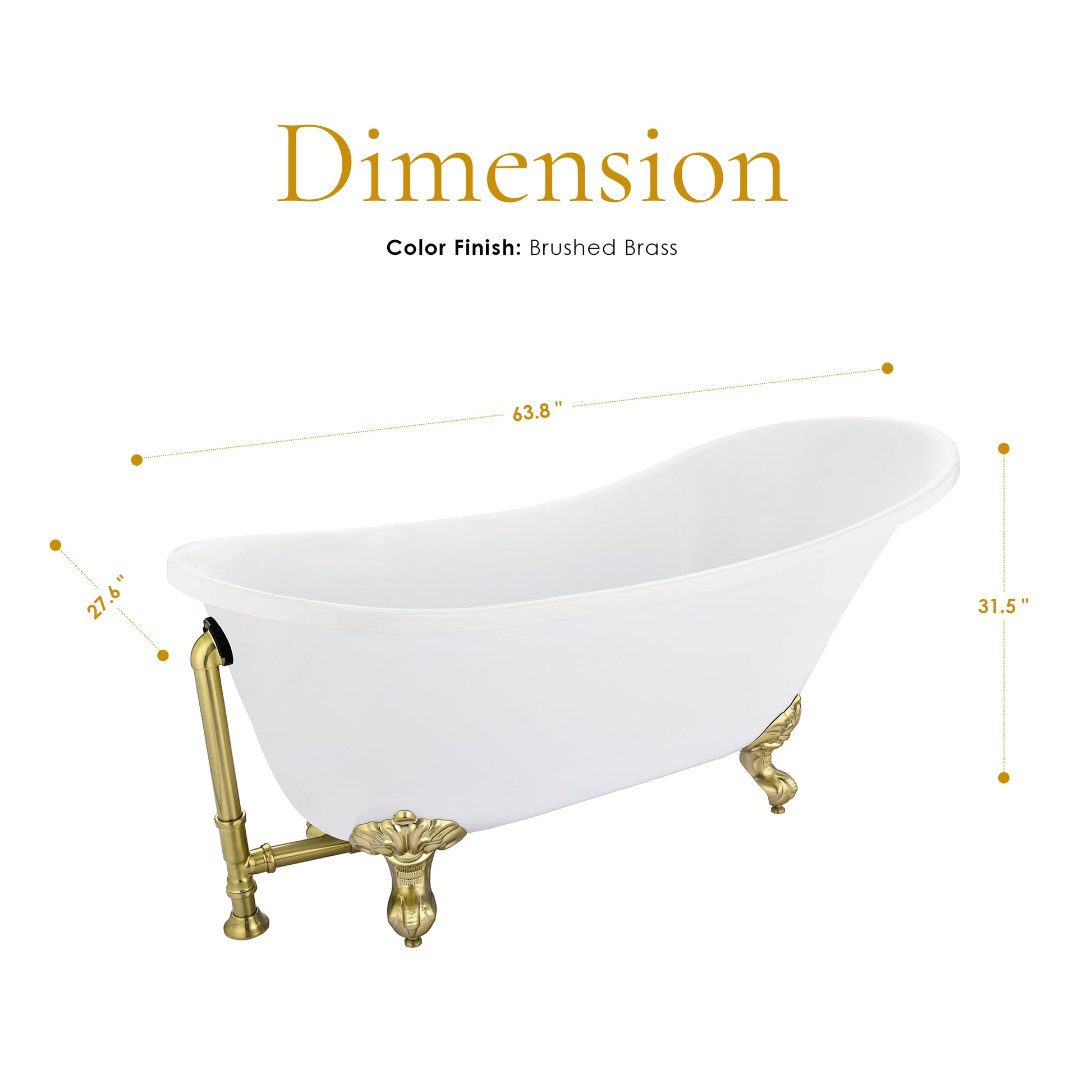 Timeless Oval Clawfoot Bathtub by Altair