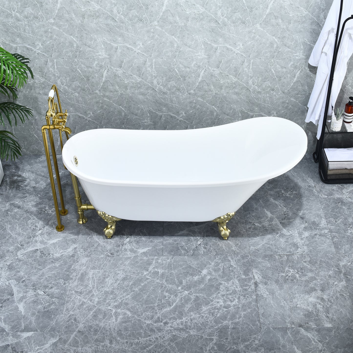 Timeless Oval Clawfoot Bathtub by Altair