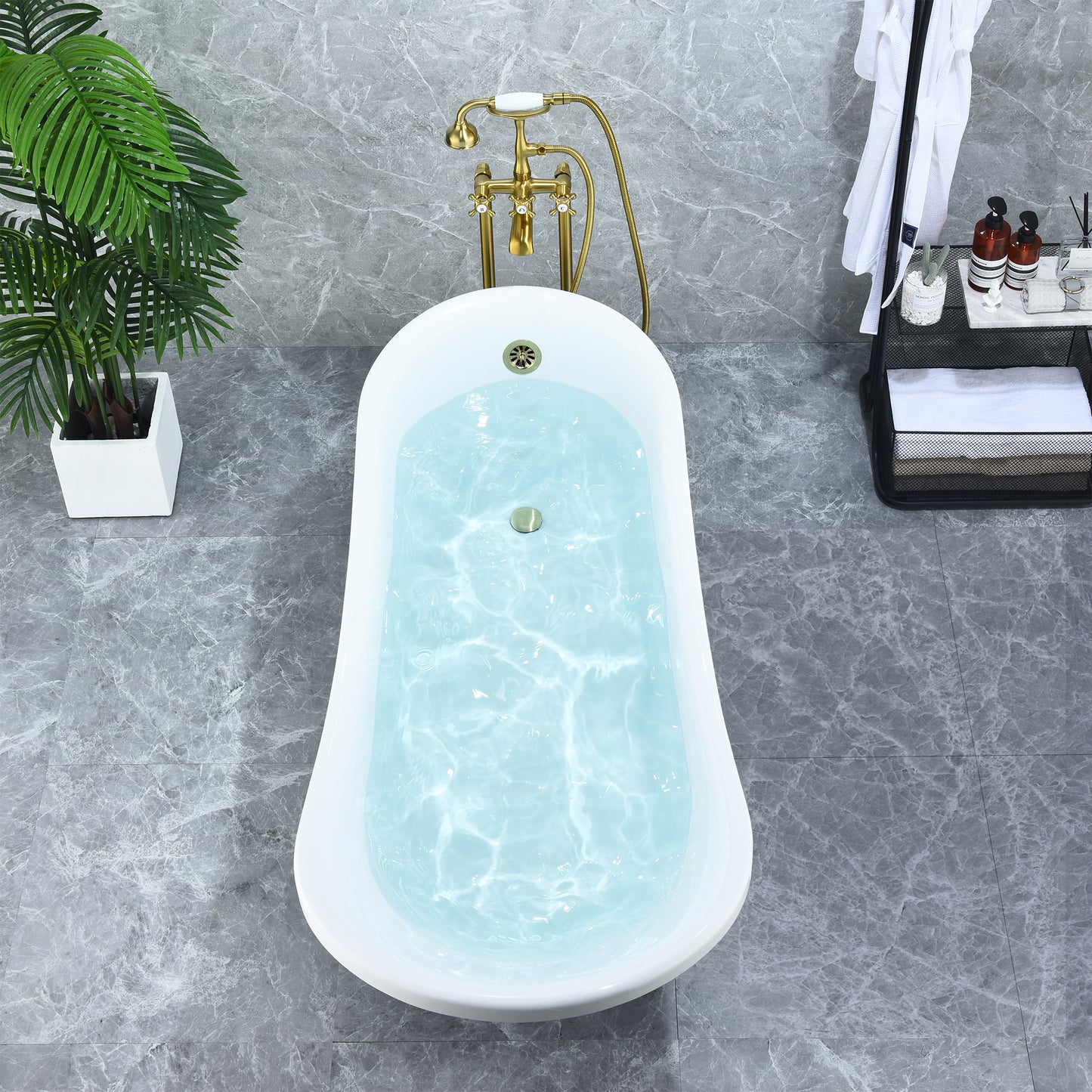 Timeless Oval Clawfoot Bathtub by Altair