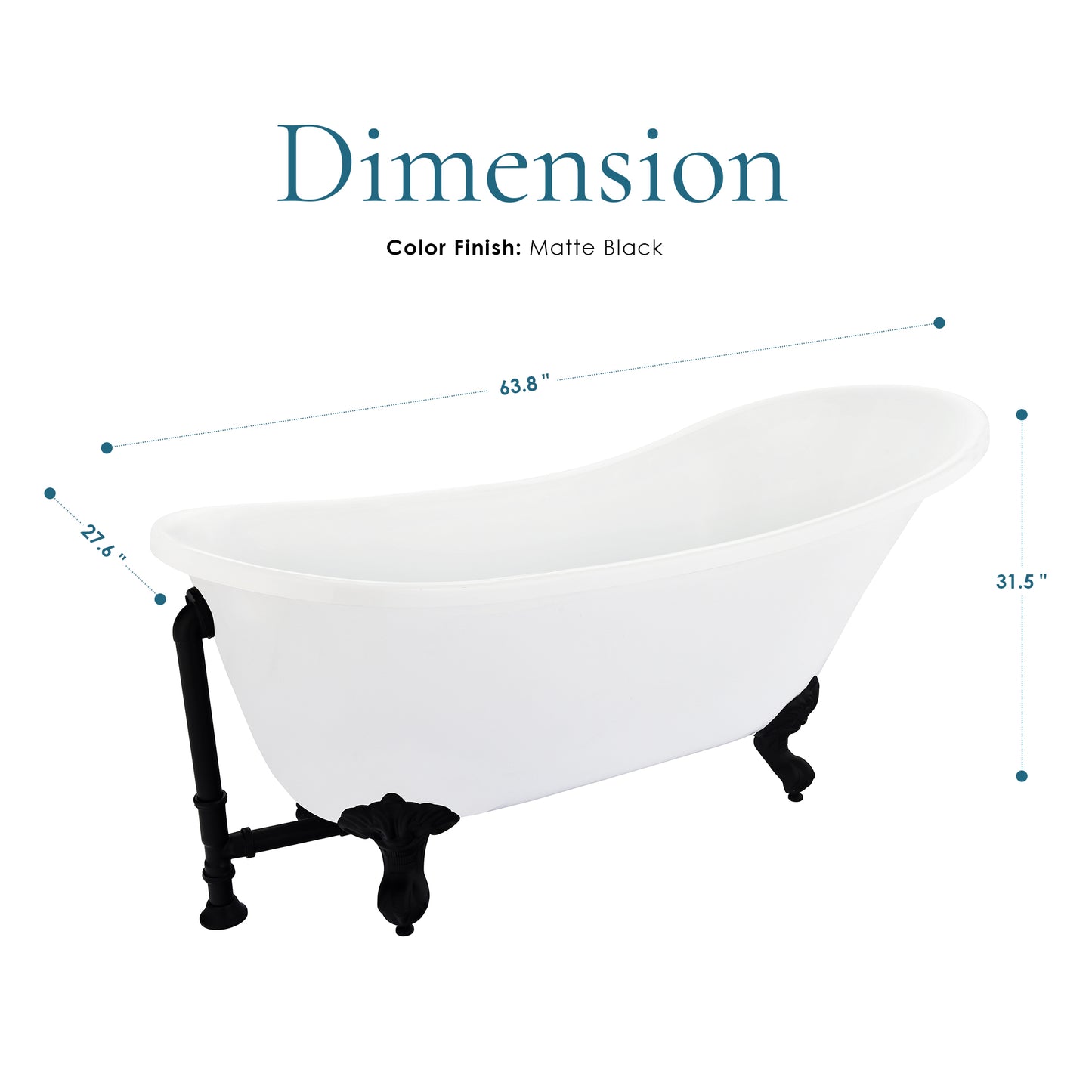 Timeless Oval Clawfoot Bathtub by Altair