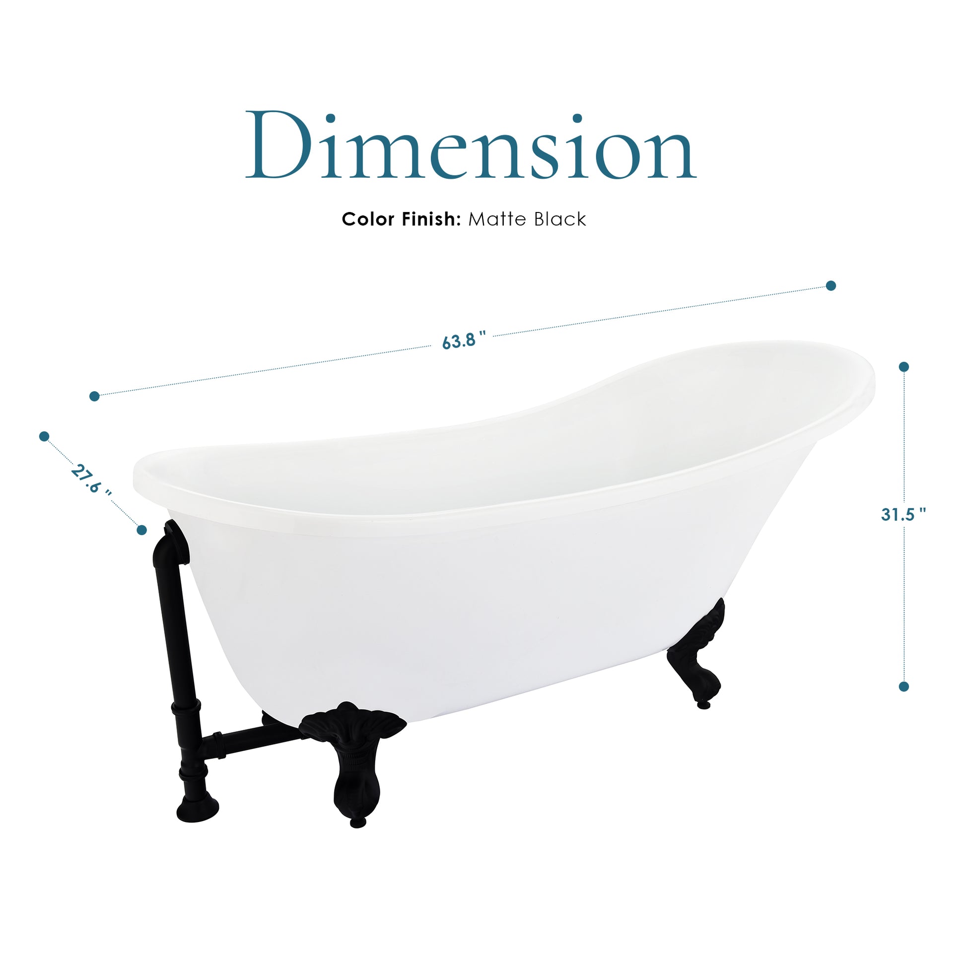 Timeless Oval Clawfoot Bathtub by Altair