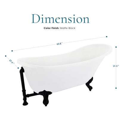 Timeless Oval Clawfoot Bathtub by Altair