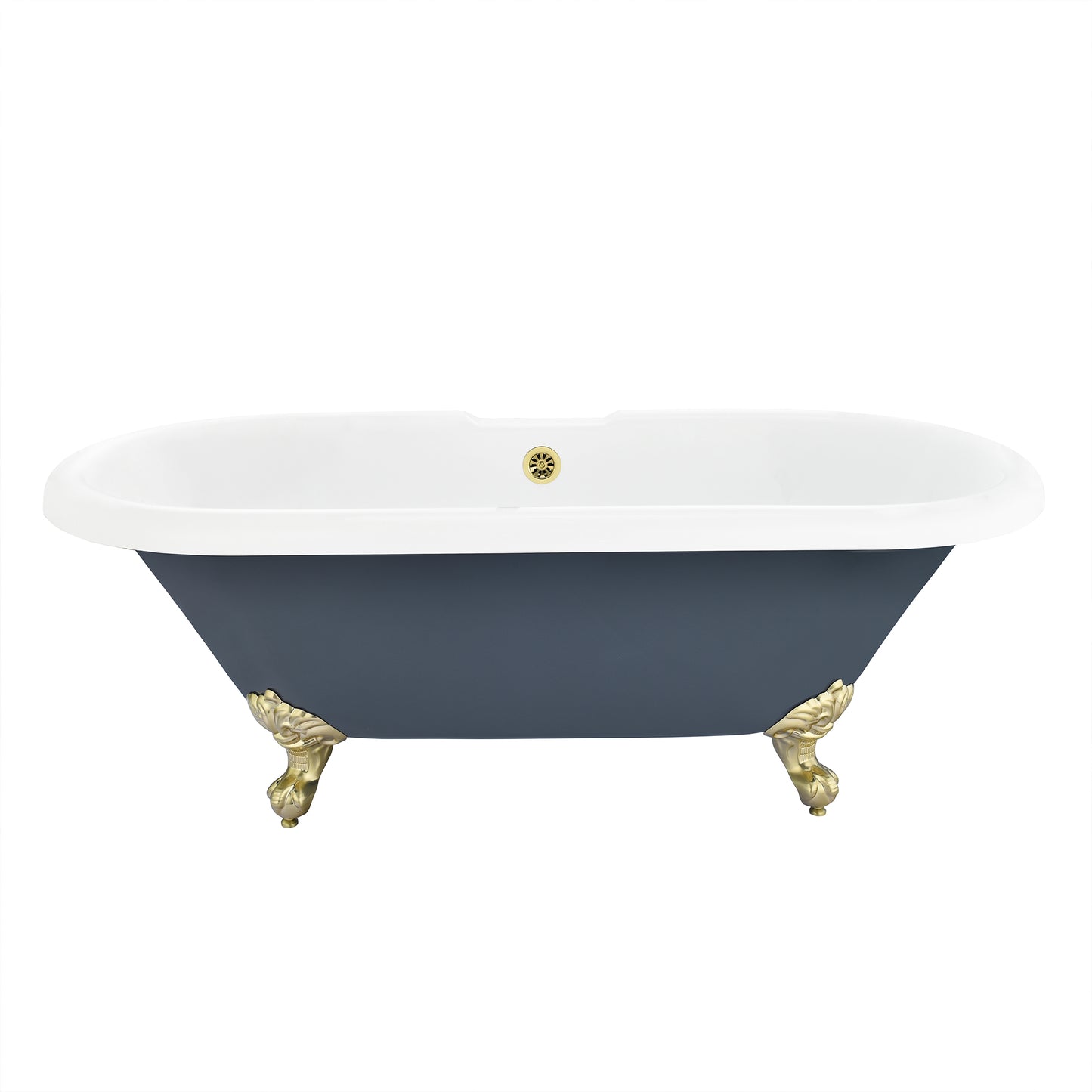 Gray Breathtaking Oval Clawfoot Bathtub by Altair