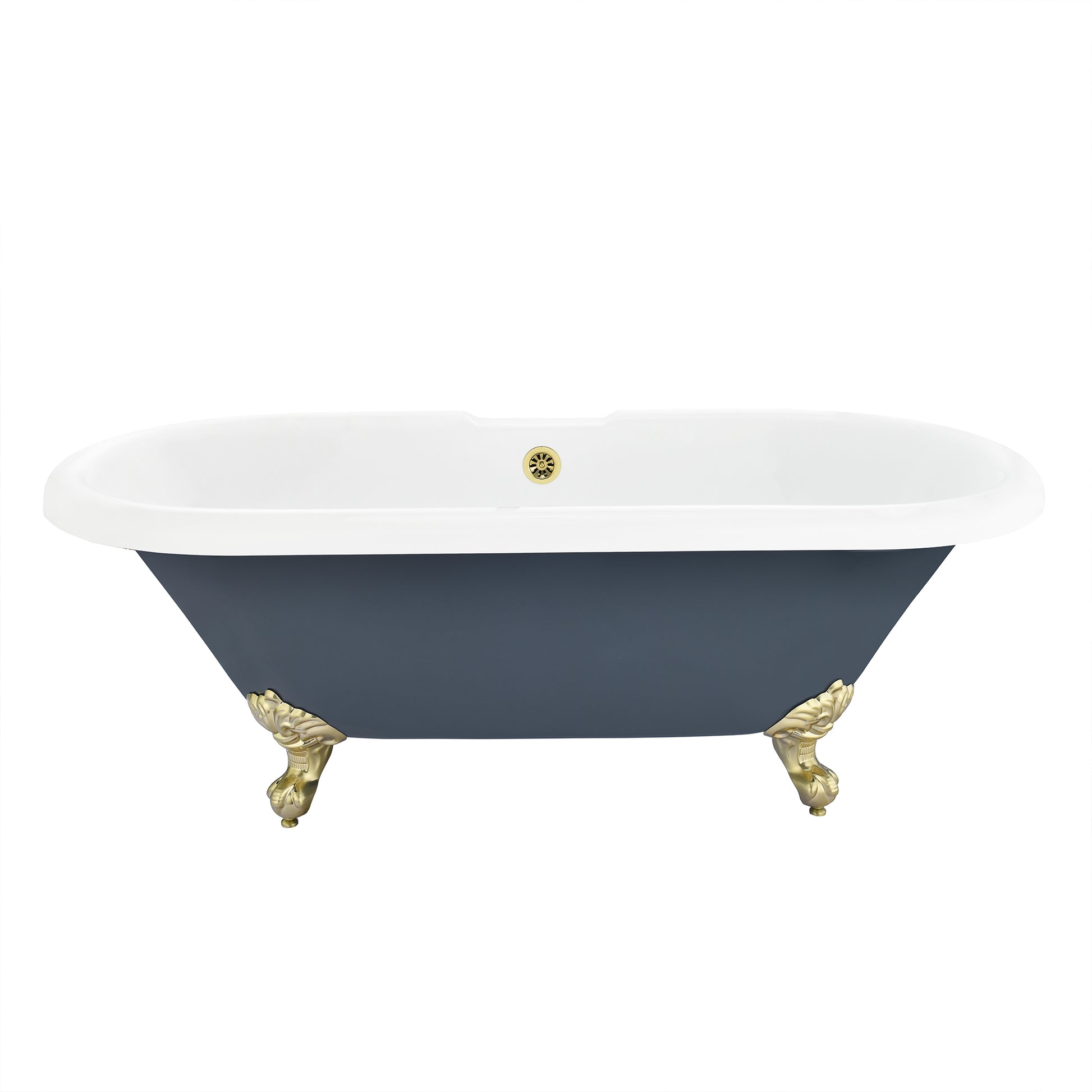 Gray Breathtaking Oval Clawfoot Bathtub by Altair