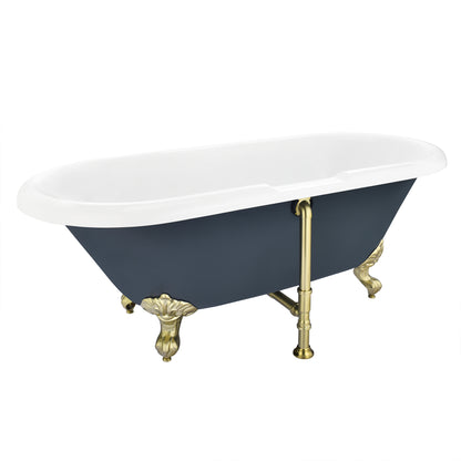 Gray Breathtaking Oval Clawfoot Bathtub by Altair
