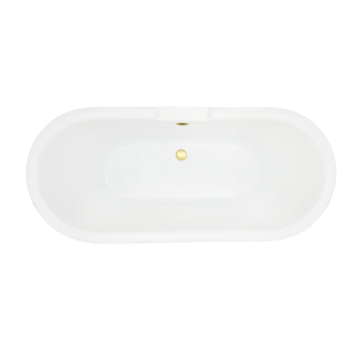 Gray Breathtaking Oval Clawfoot Bathtub by Altair