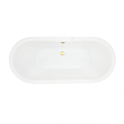 Gray Breathtaking Oval Clawfoot Bathtub by Altair