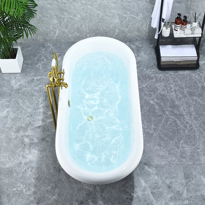 Gray Breathtaking Oval Clawfoot Bathtub by Altair