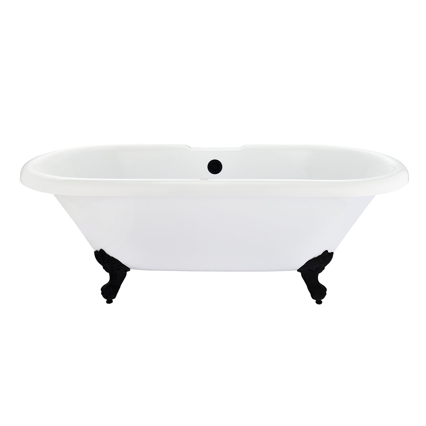 Gray Breathtaking Oval Clawfoot Bathtub by Altair