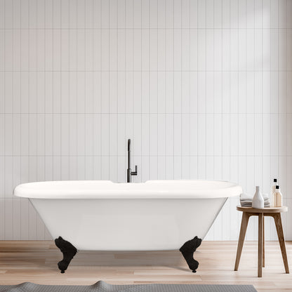 Gray Breathtaking Oval Clawfoot Bathtub by Altair
