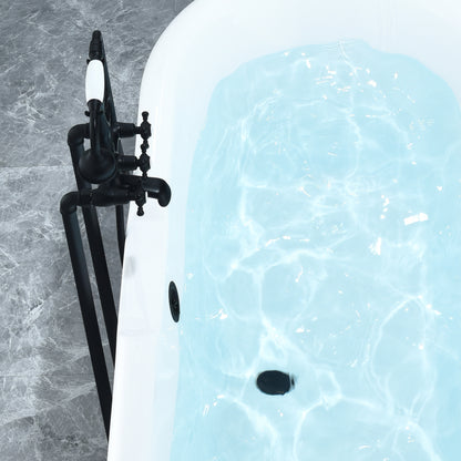 Gray Breathtaking Oval Clawfoot Bathtub by Altair