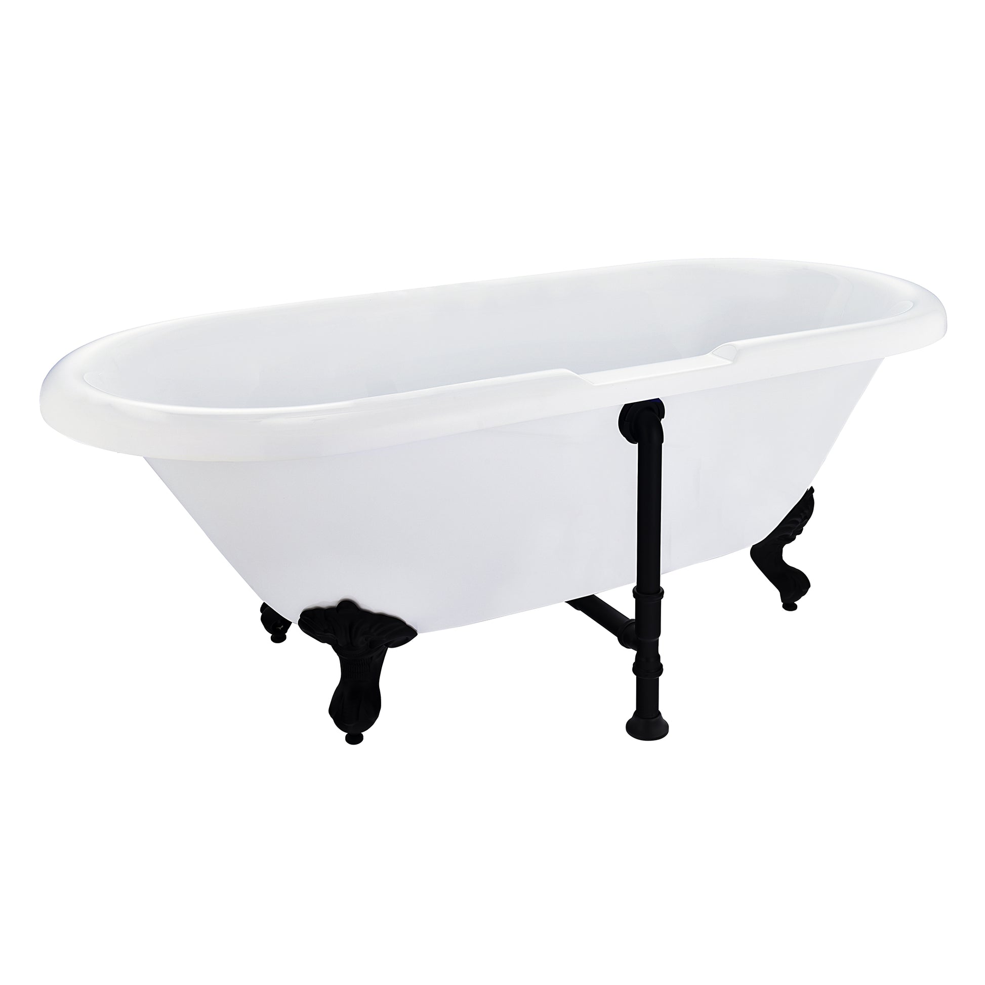 Gray Breathtaking Oval Clawfoot Bathtub by Altair