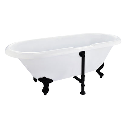 Gray Breathtaking Oval Clawfoot Bathtub by Altair