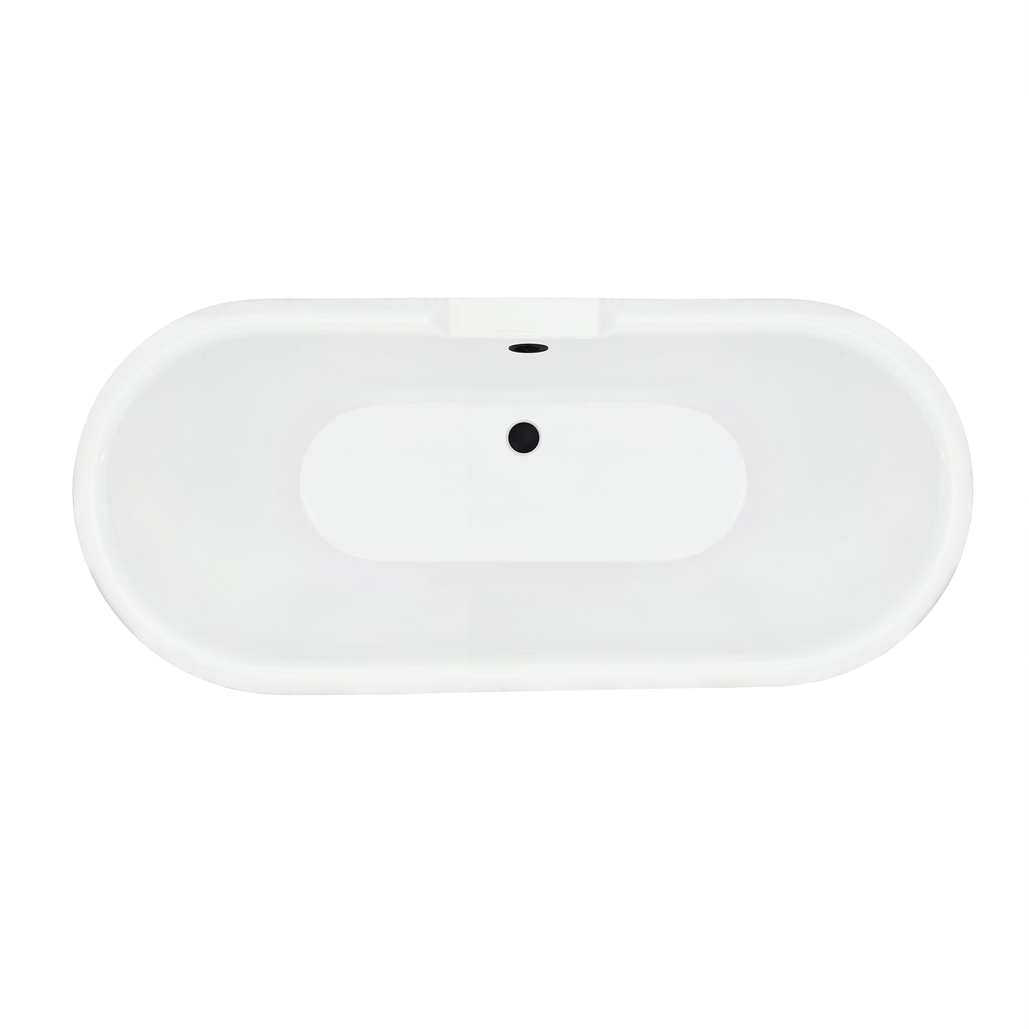 Gray Breathtaking Oval Clawfoot Bathtub by Altair