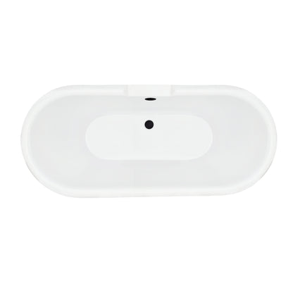Gray Breathtaking Oval Clawfoot Bathtub by Altair