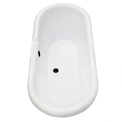 Gray Breathtaking Oval Clawfoot Bathtub by Altair