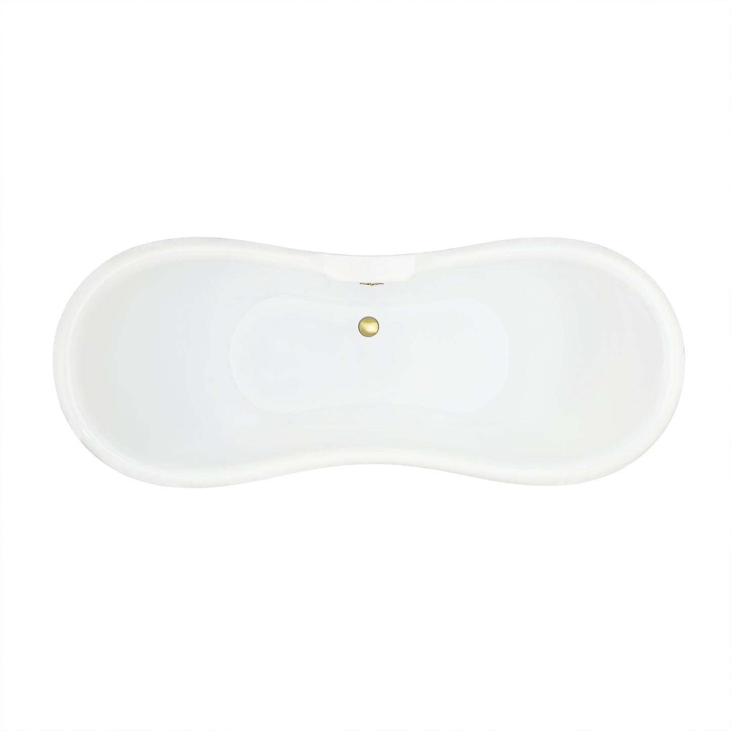 Black Double Slipper Clawfoot Bathtub by Altair