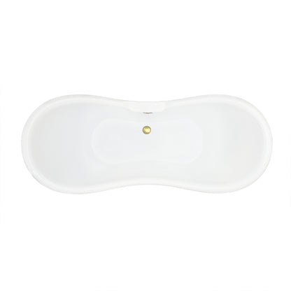 Black Double Slipper Clawfoot Bathtub by Altair