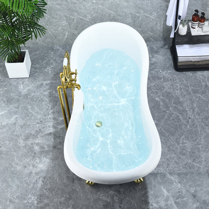 Black Double Slipper Clawfoot Bathtub by Altair