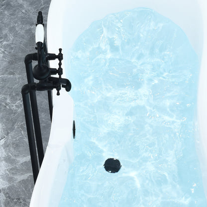 Black Double Slipper Clawfoot Bathtub by Altair