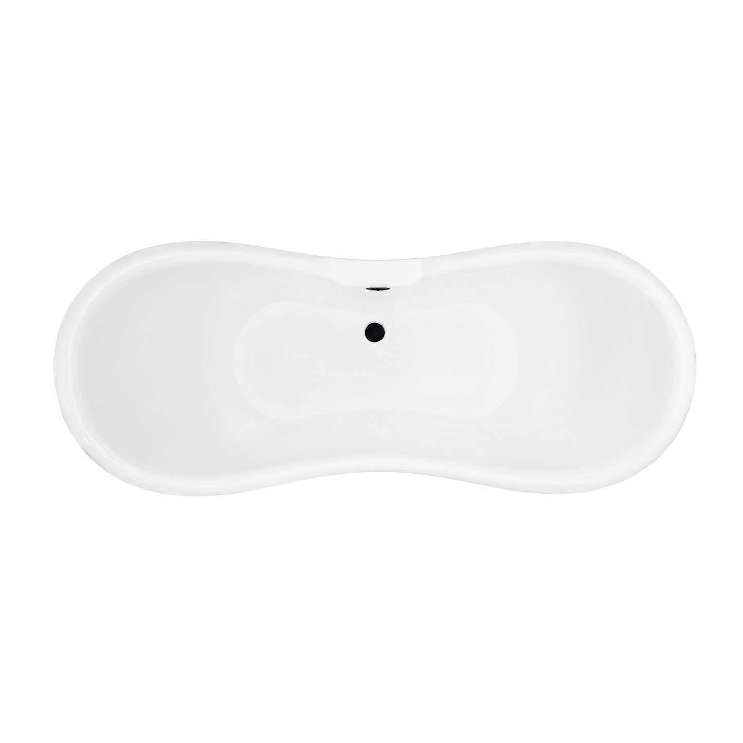 Black Double Slipper Clawfoot Bathtub by Altair