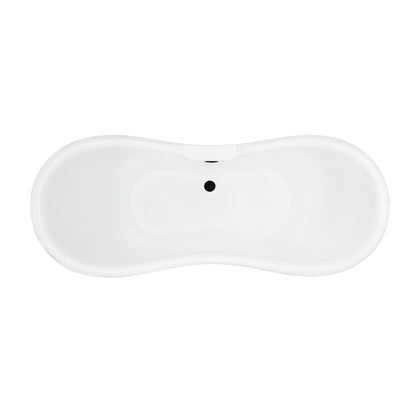 Black Double Slipper Clawfoot Bathtub by Altair