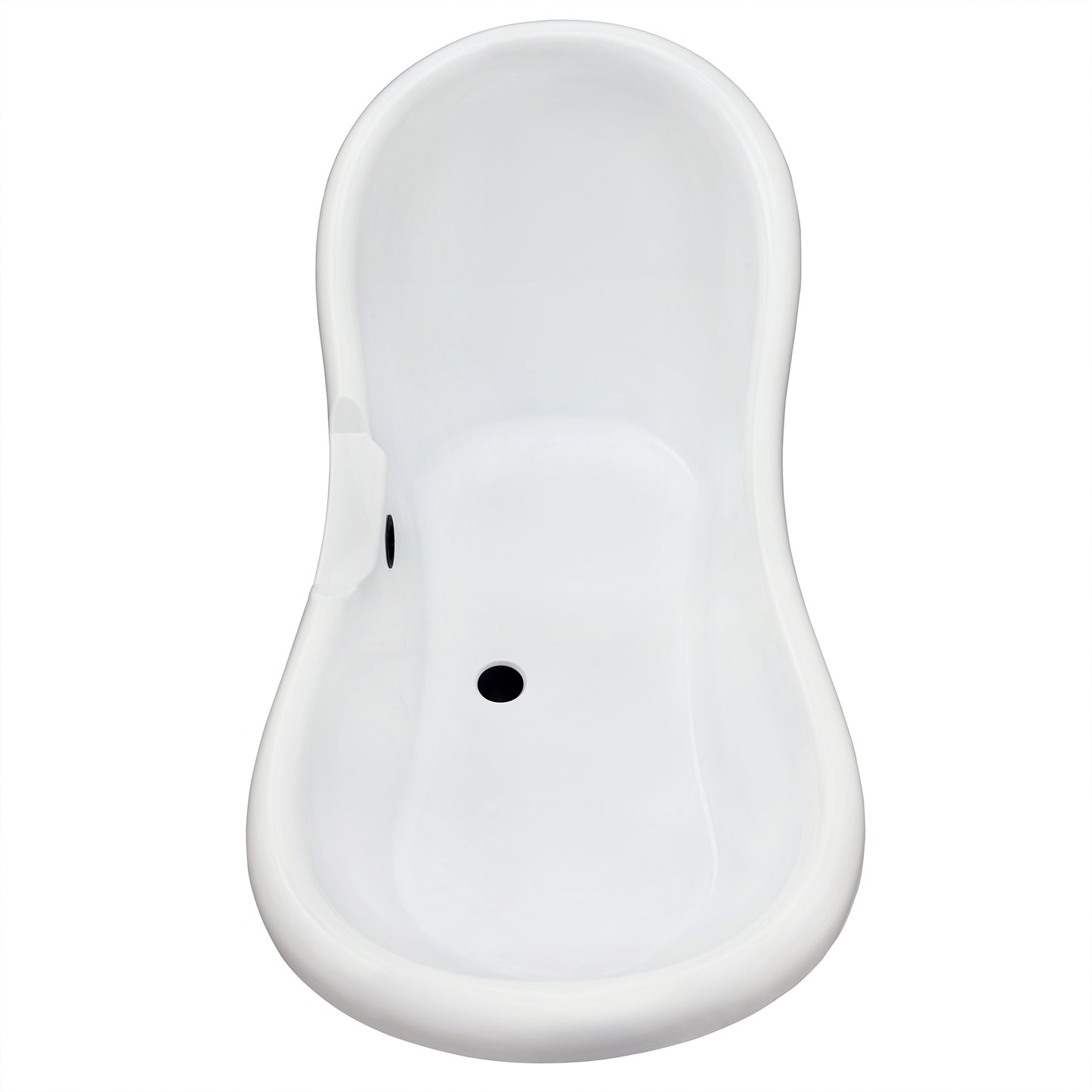 Black Double Slipper Clawfoot Bathtub by Altair