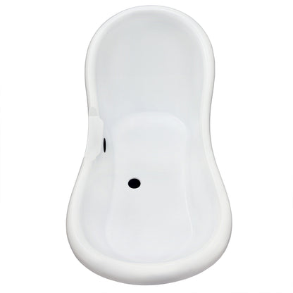 Black Double Slipper Clawfoot Bathtub by Altair