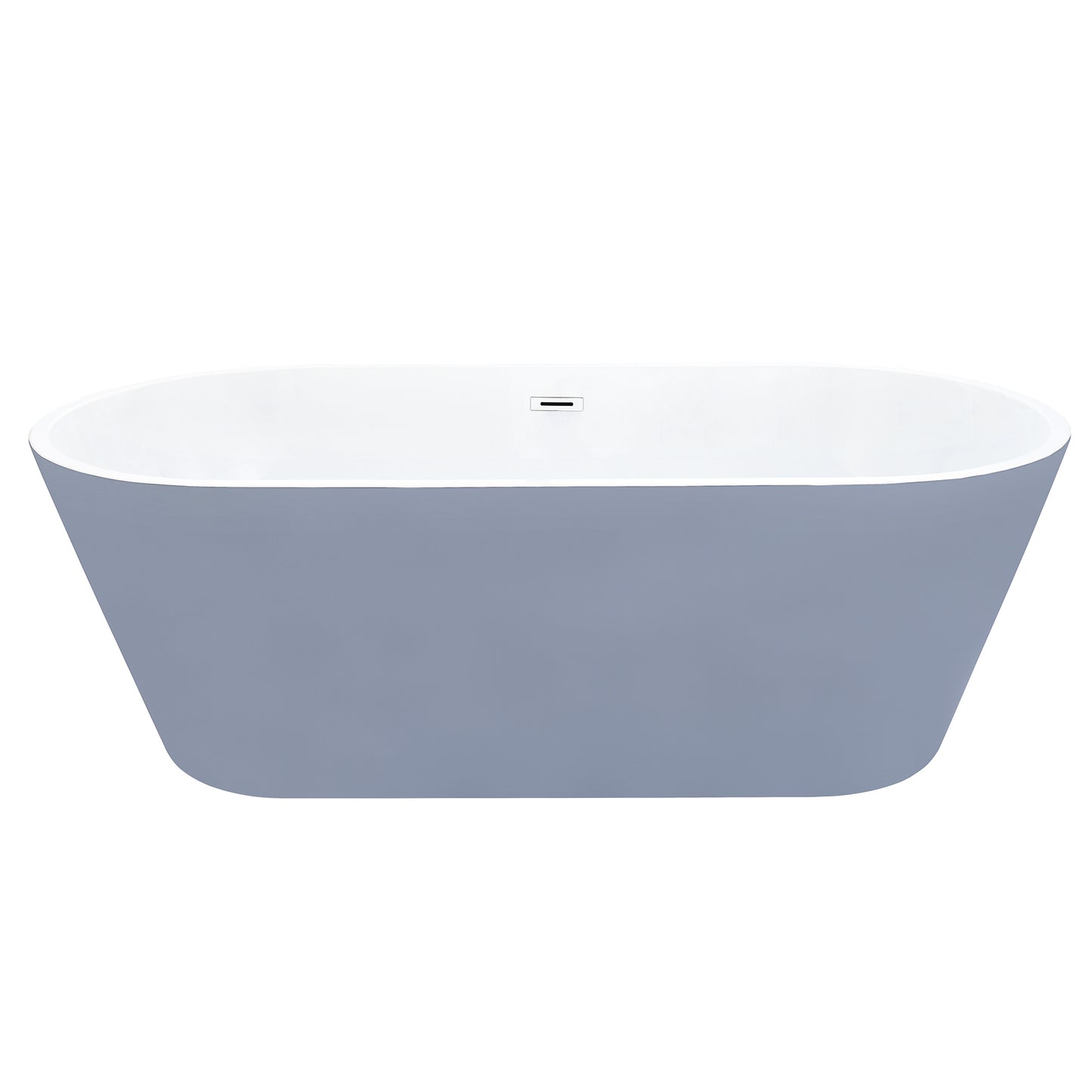 Gray Contemporary Oval Design Freestanding Bathtub by Altair