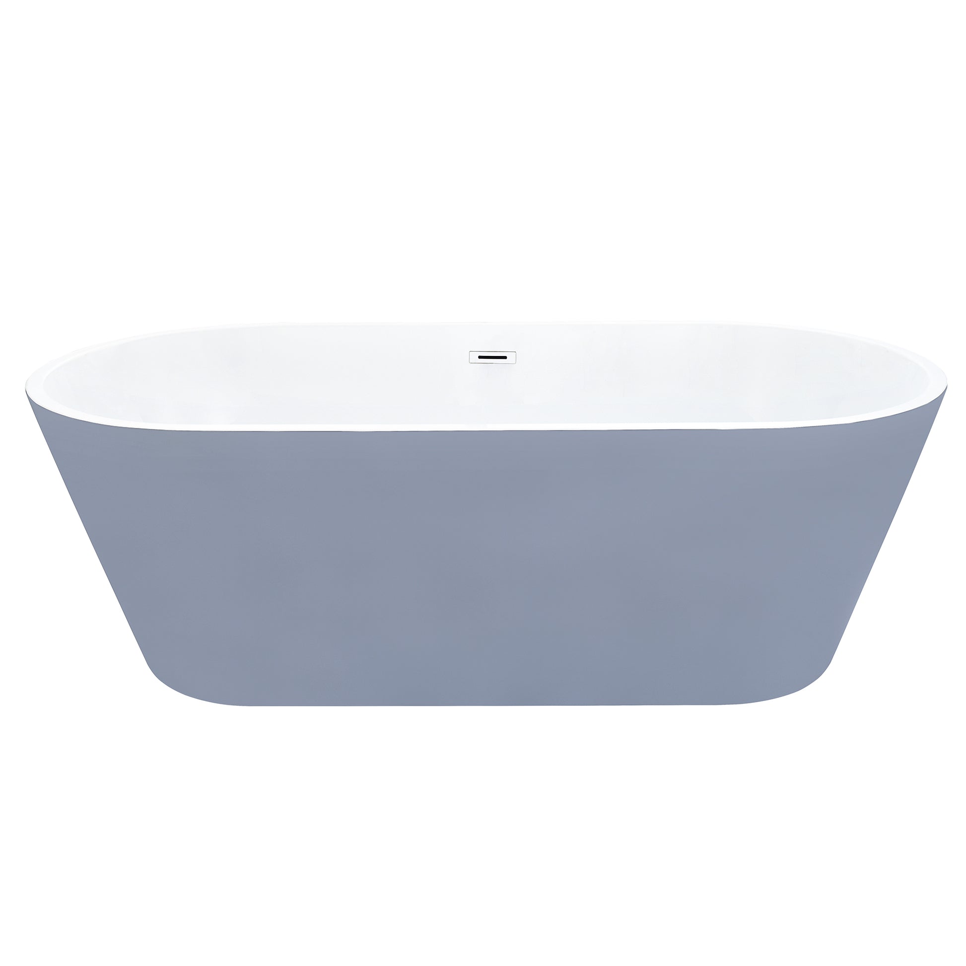 Gray Contemporary Oval Design Freestanding Bathtub by Altair