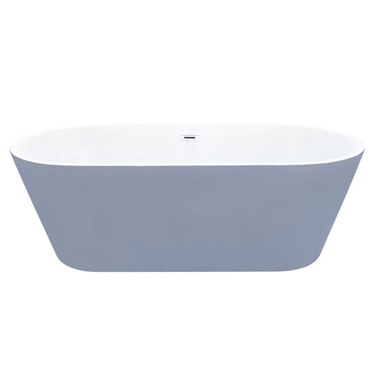 Gray Contemporary Oval Design Freestanding Bathtub by Altair