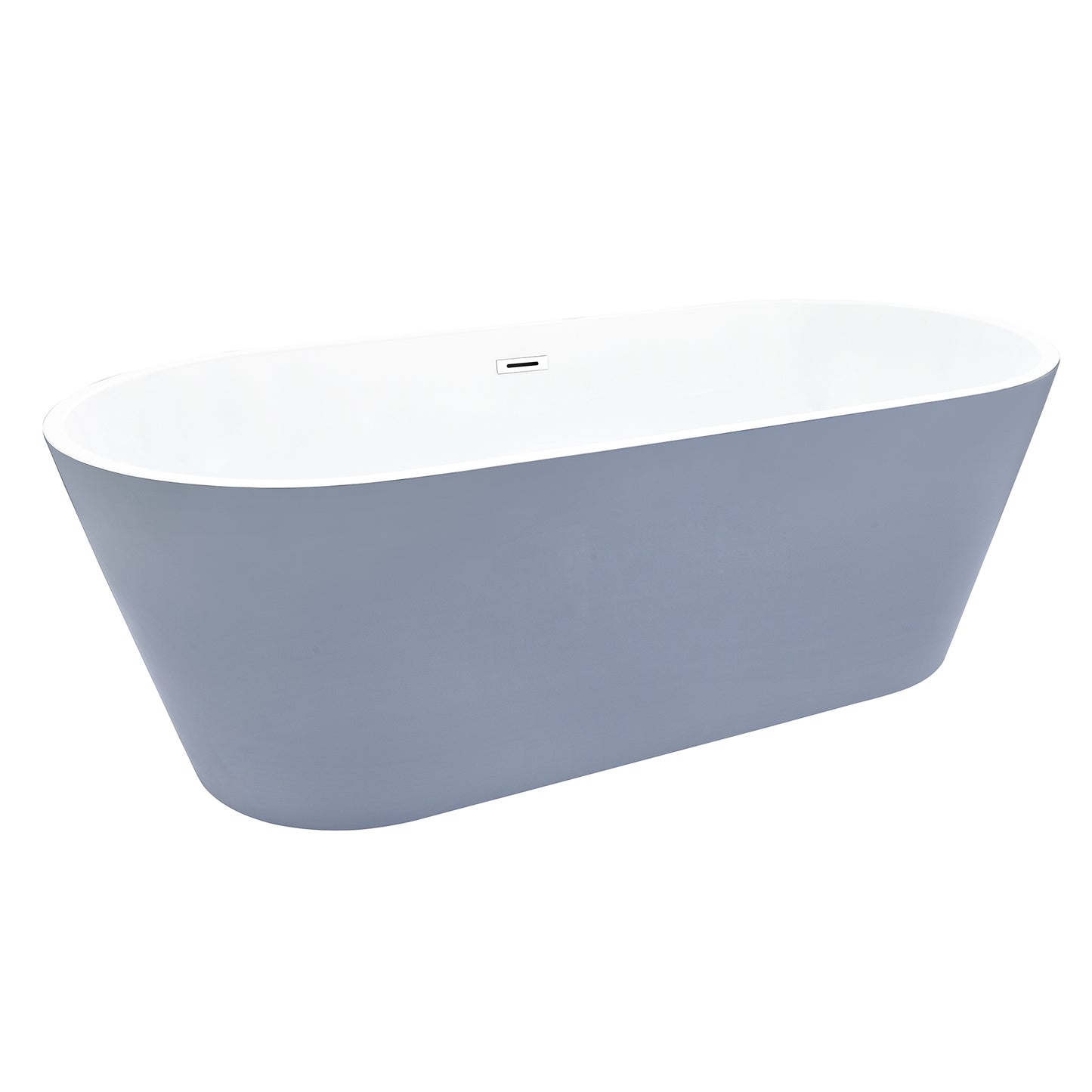 Gray Contemporary Oval Design Freestanding Bathtub by Altair