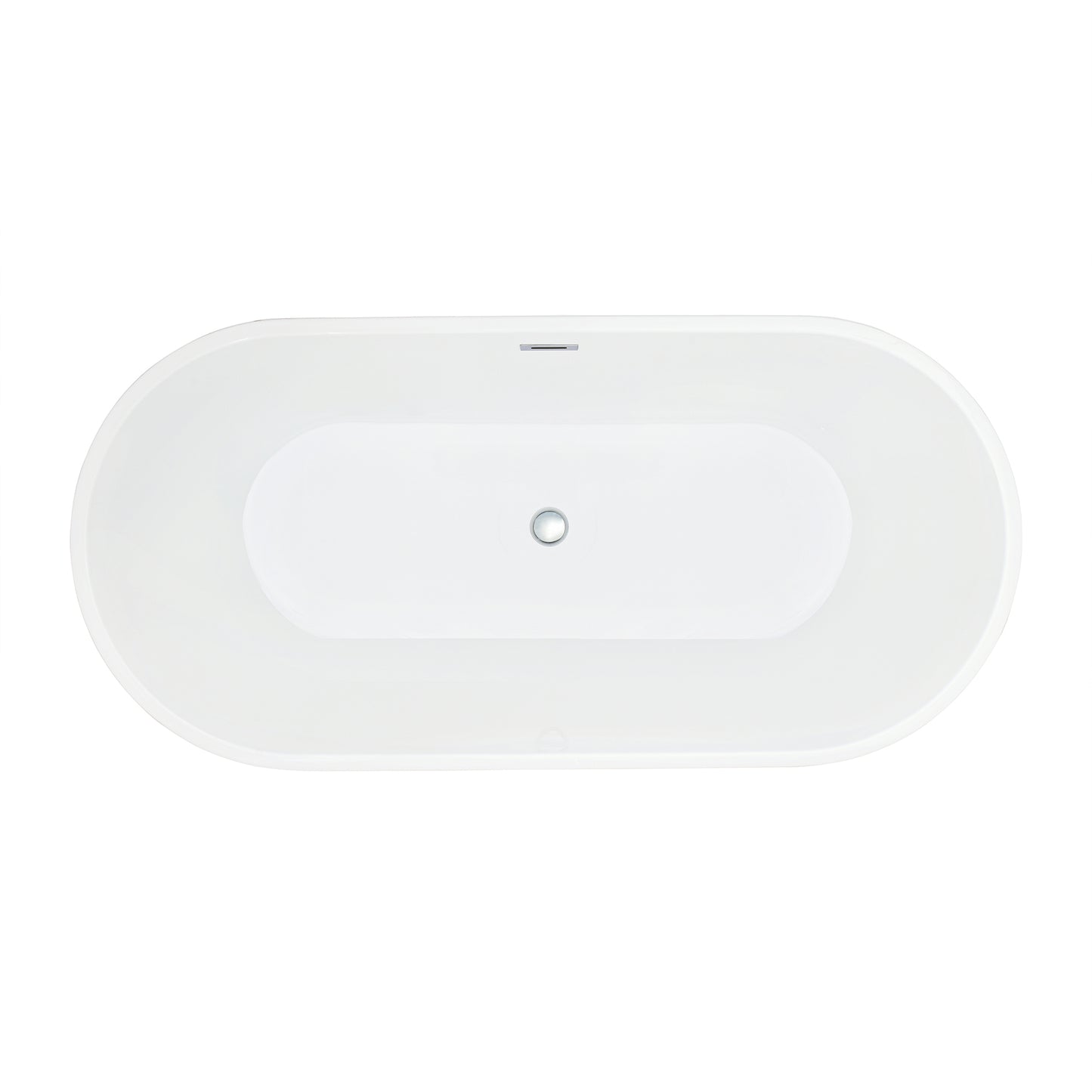 Gray Contemporary Oval Design Freestanding Bathtub by Altair